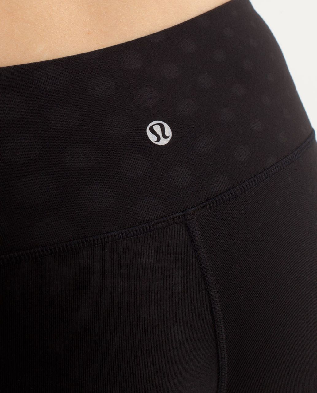 Lululemon Wunder Under Crop *Embossed - Faded Dot Embossed Black