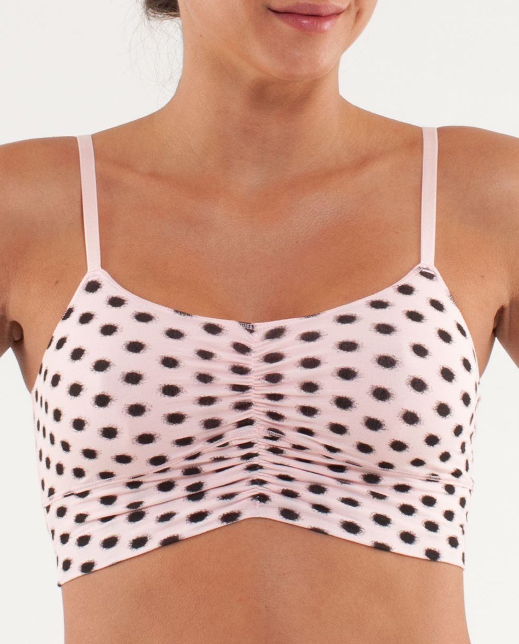 Lululemon Open Mind Bra - High Noon Dot Blush Quartz / Black