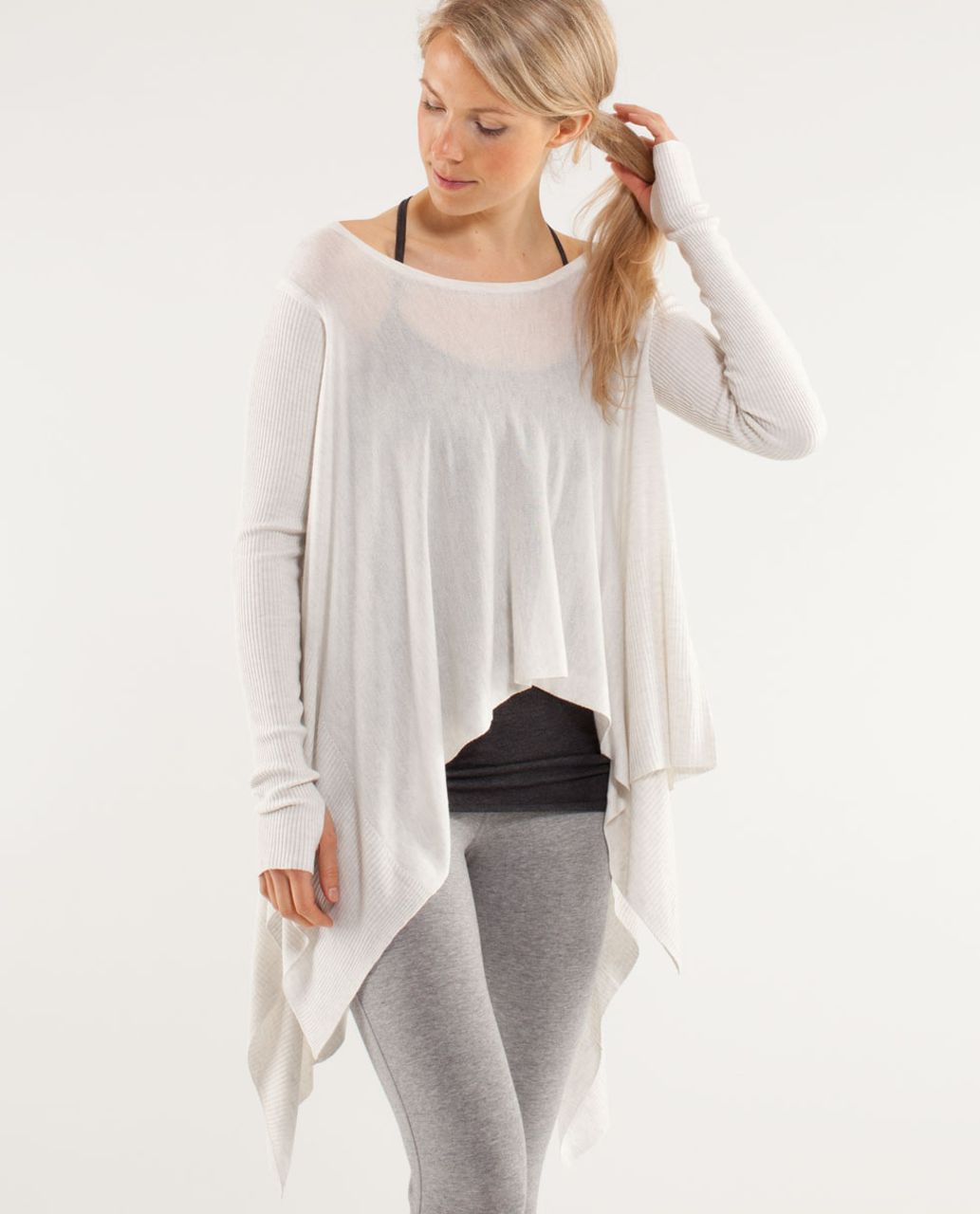 Lululemon Enlightened Pullover - Heathered White