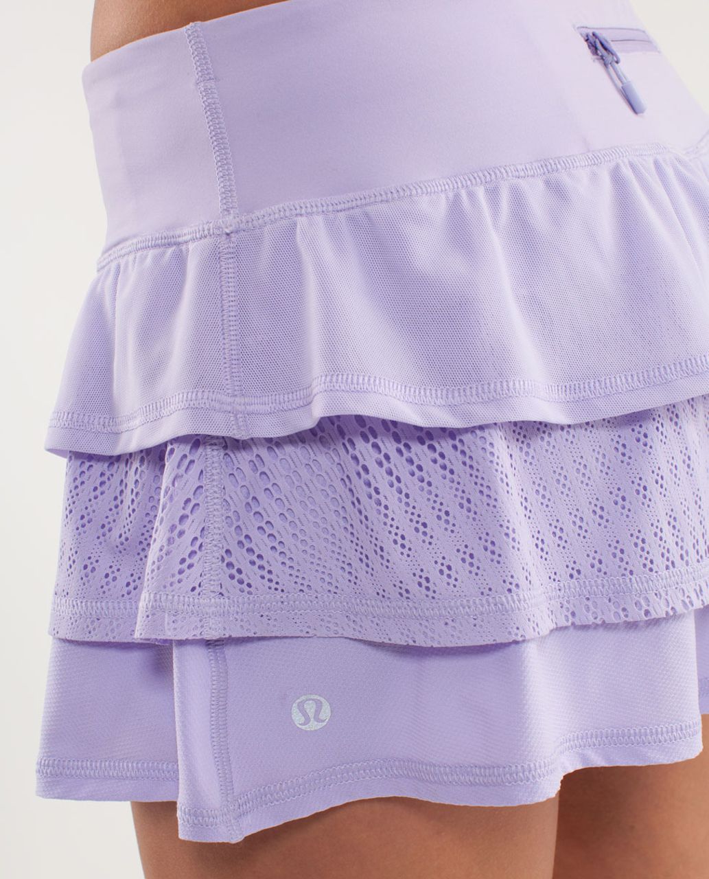 Lululemon 6 Nothing To Hide Mini Skirt White Mesh EUC! Pretty