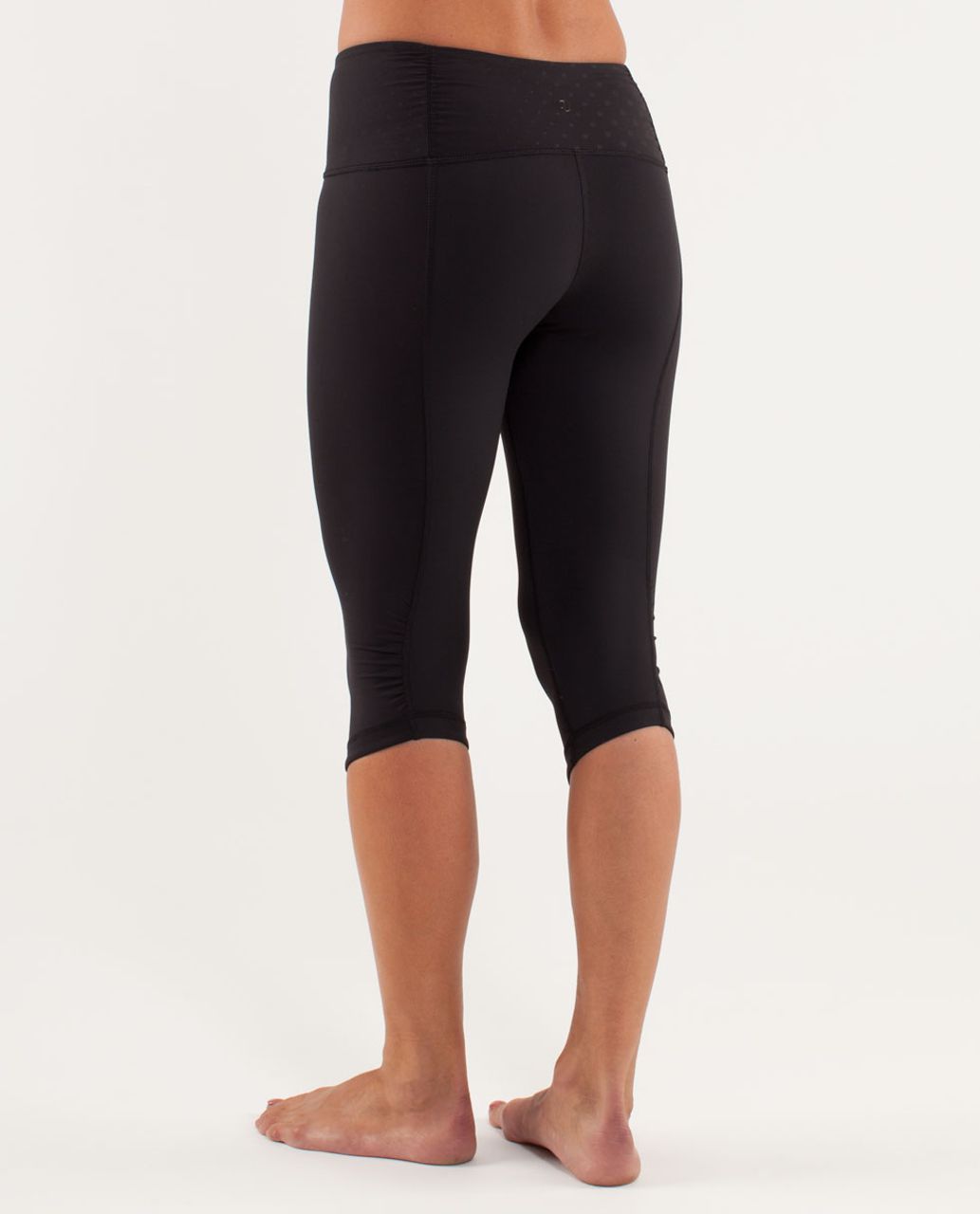 Lululemon Some Like It Hot Crop - Black / Faded Dot Embossed Black