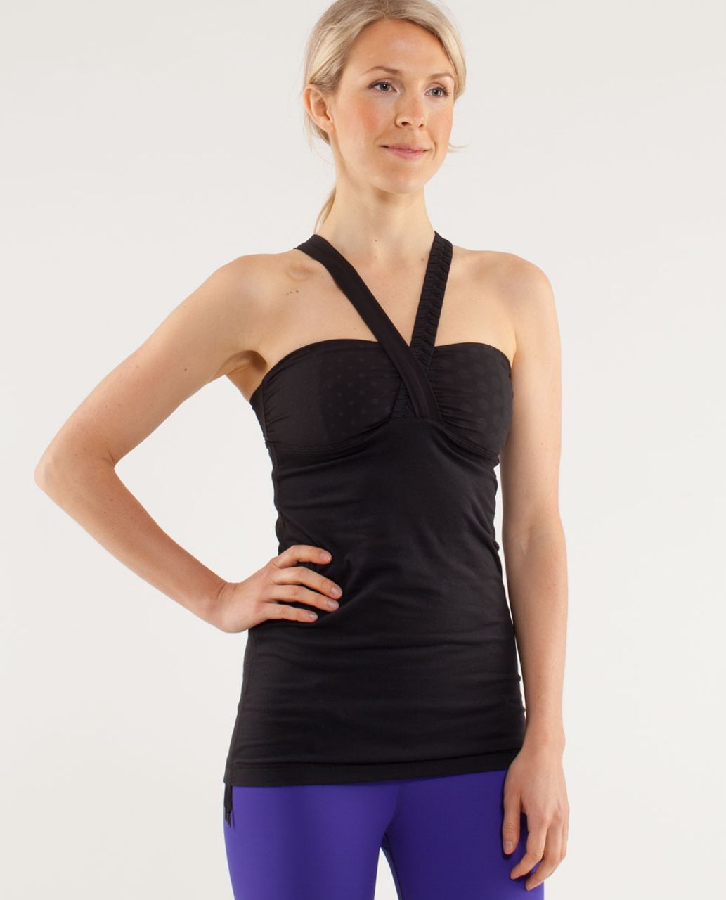 Lululemon Some Like It Hot Tank - Black / Faded Dot Embossed Black