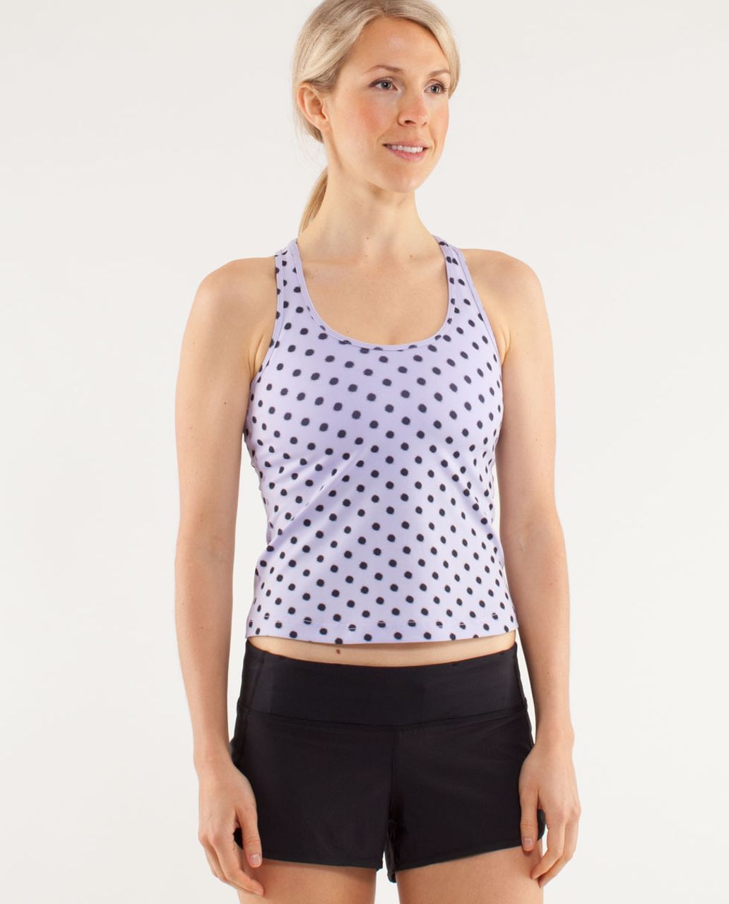 Lululemon Cool Racerback *Racing Length - High Noon Dot Lilac / Black