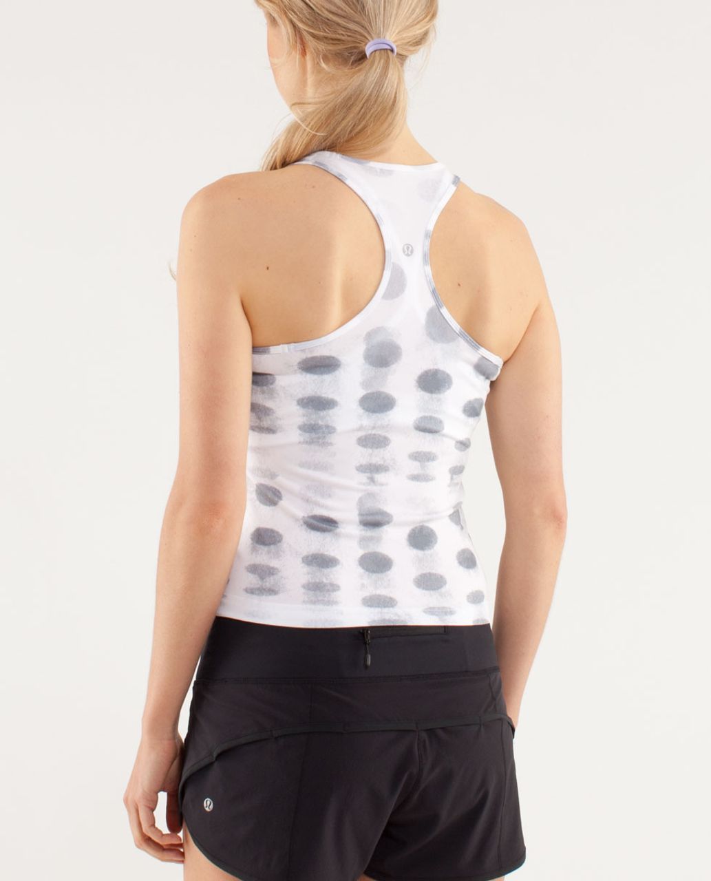 Lululemon Cool Racerback *Racing Length - Seaside Dot White / Fossil