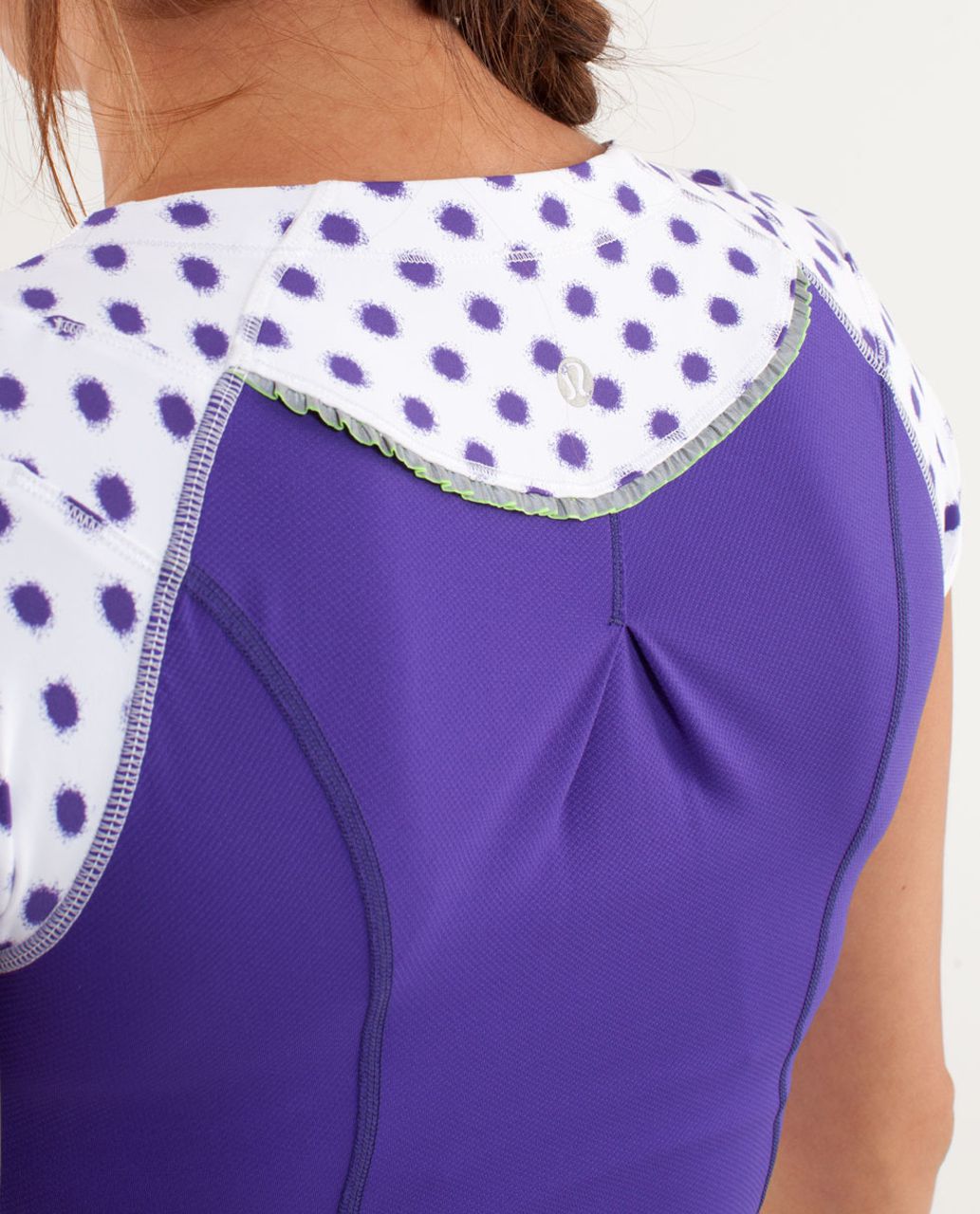 Lululemon Presta Jersey - High Noon Dot White / Bruised Berry