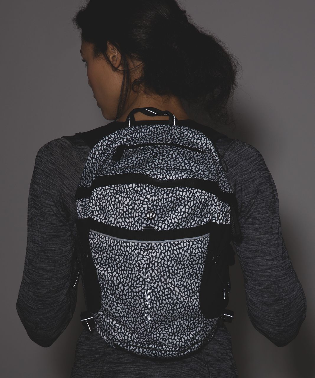 Lululemon Run All Day Backpack - Miss Mosaic Black / Black