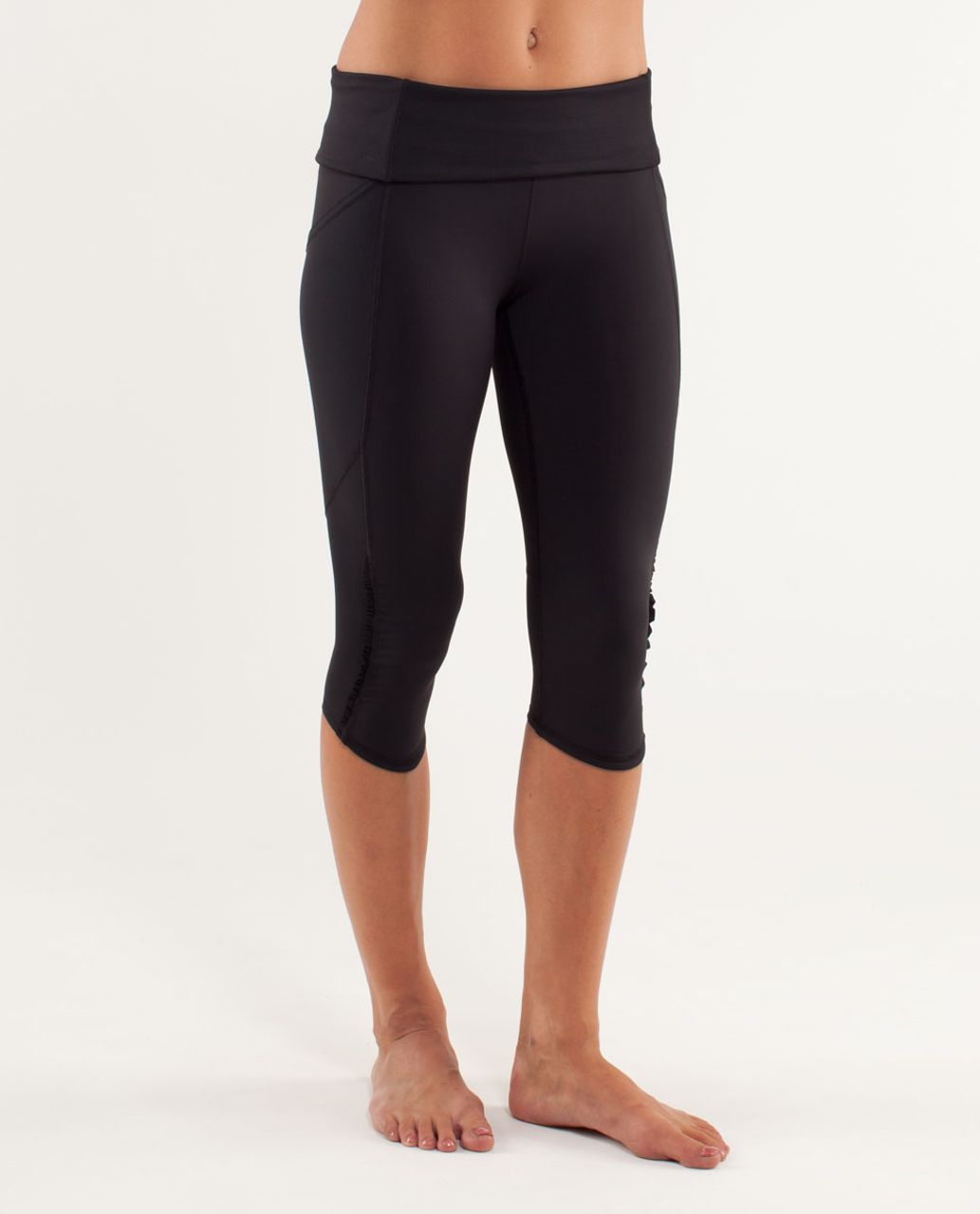 Lululemon Run:  Nothing To Hide Crop - Black