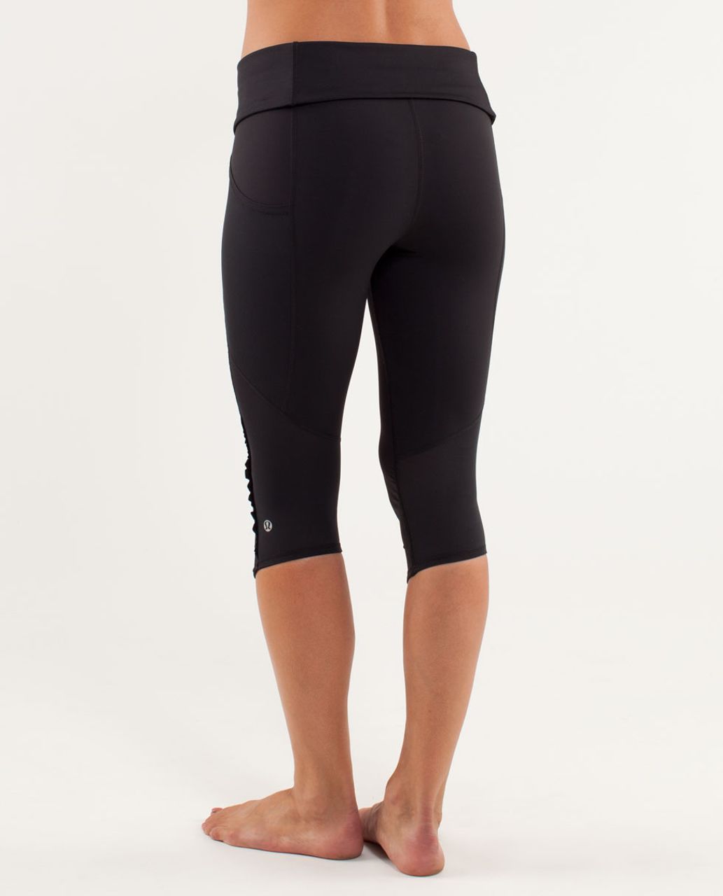 Lululemon Run:  Nothing To Hide Crop - Black