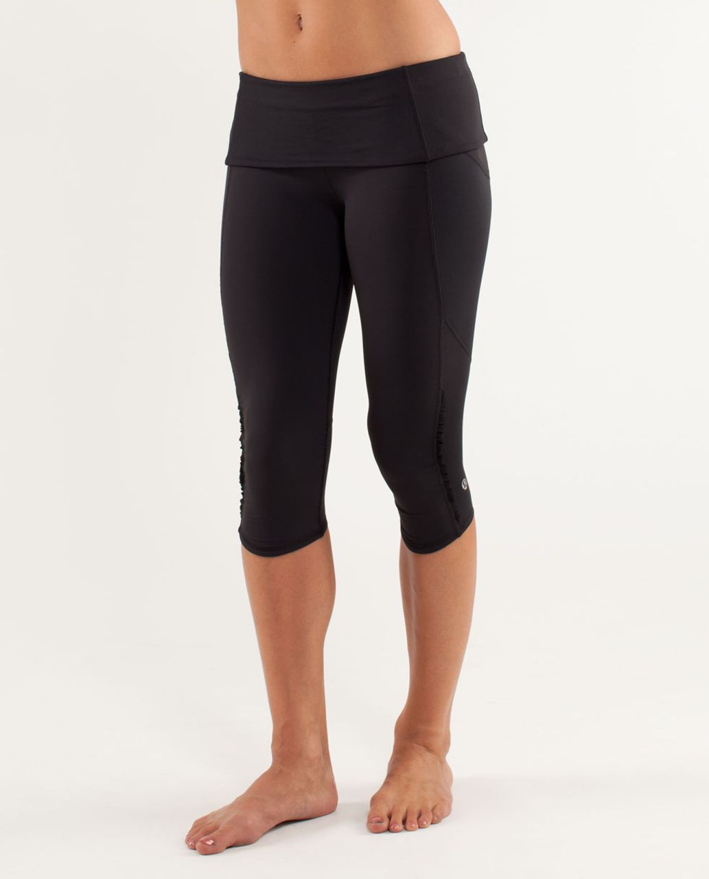 Lululemon Run: Nothing To Hide Crop - Black - lulu fanatics