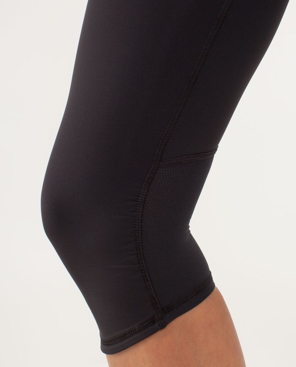 Lululemon Run:  Nothing To Hide Crop - Black /  Lilac