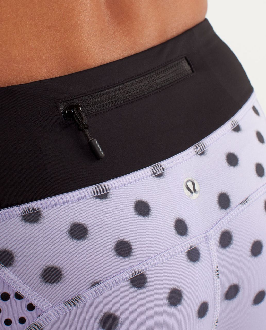 Lululemon Run:  Shorty Short - High Noon Dot Lilac / Black / Lilac / Black