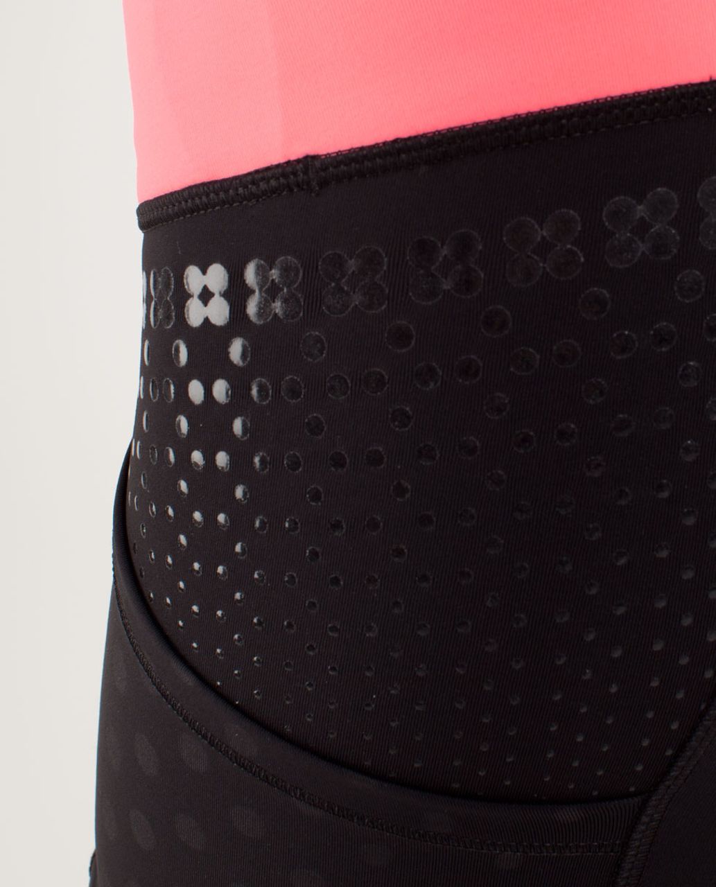 Lululemon Run:  Shorty Short - Faded Dot Embossed Black / Black / Flash Light