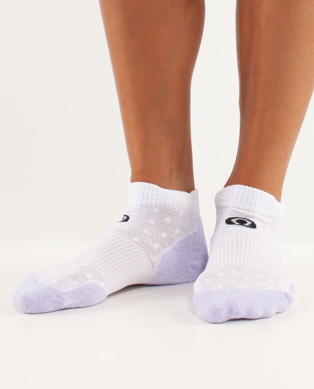 Lululemon Women's Ultimate Padded Run Sock - Lilac / White White High Noon Dot