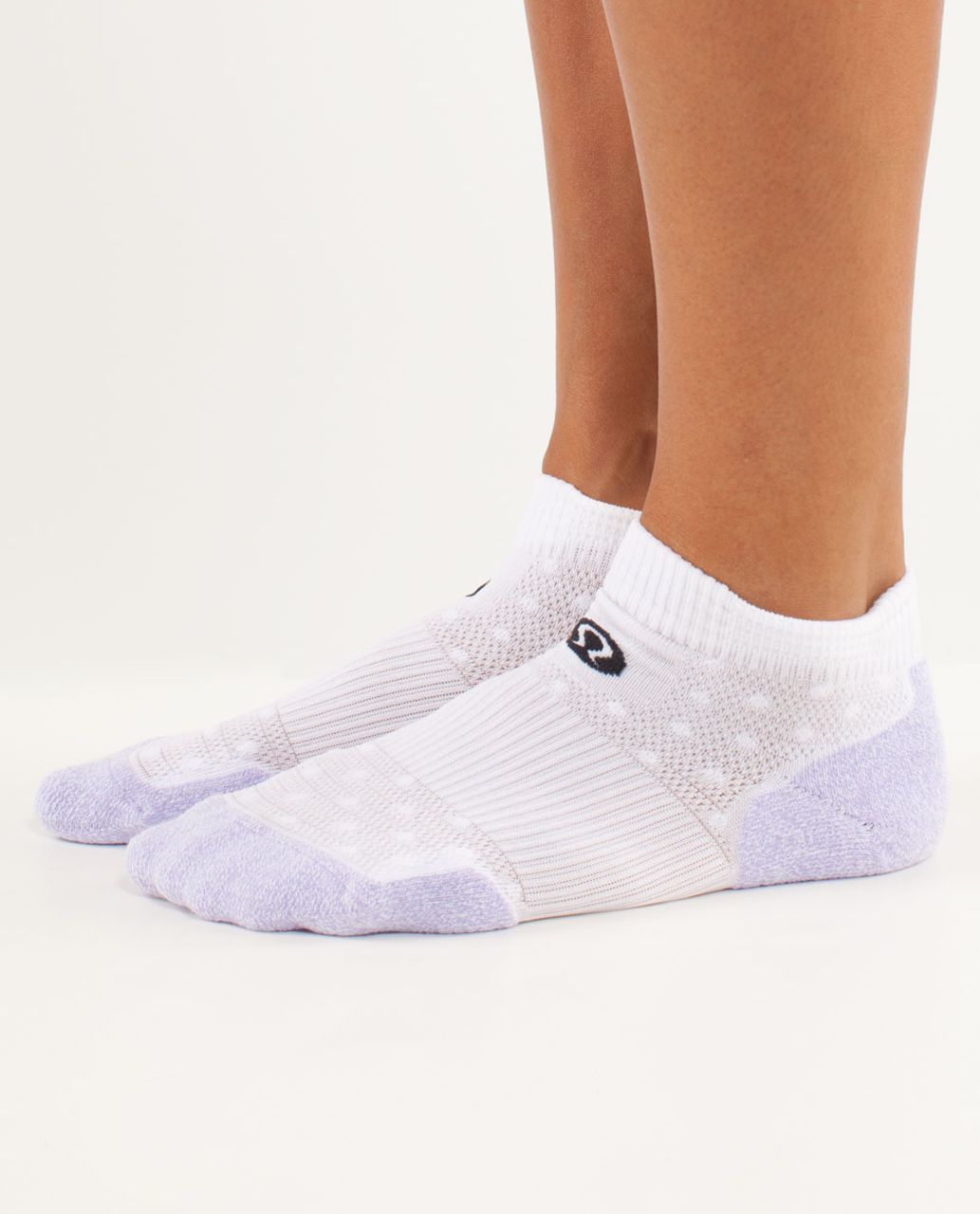 Lululemon Women's Ultimate Padded Run Sock - Lilac / White White High Noon Dot