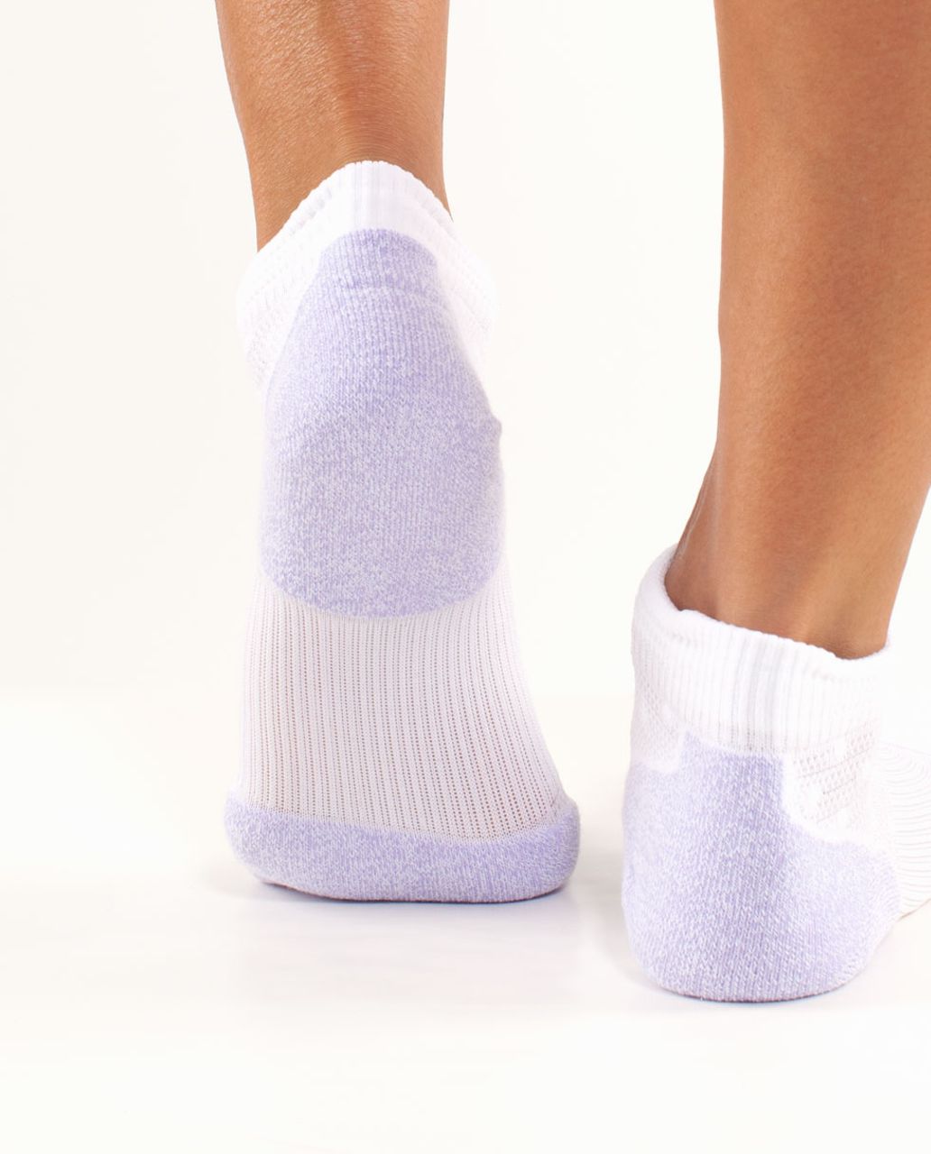 Lululemon Women's Ultimate Padded Run Sock - Lilac / White White High Noon Dot