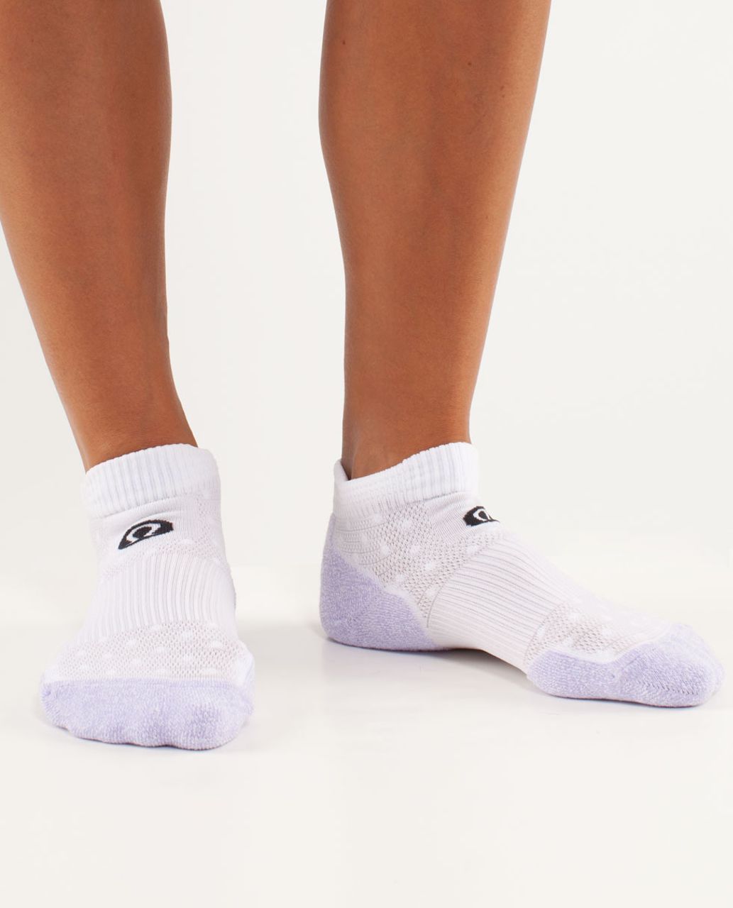 Lululemon Women's Ultimate Padded Run Sock - Lilac / White White High Noon Dot