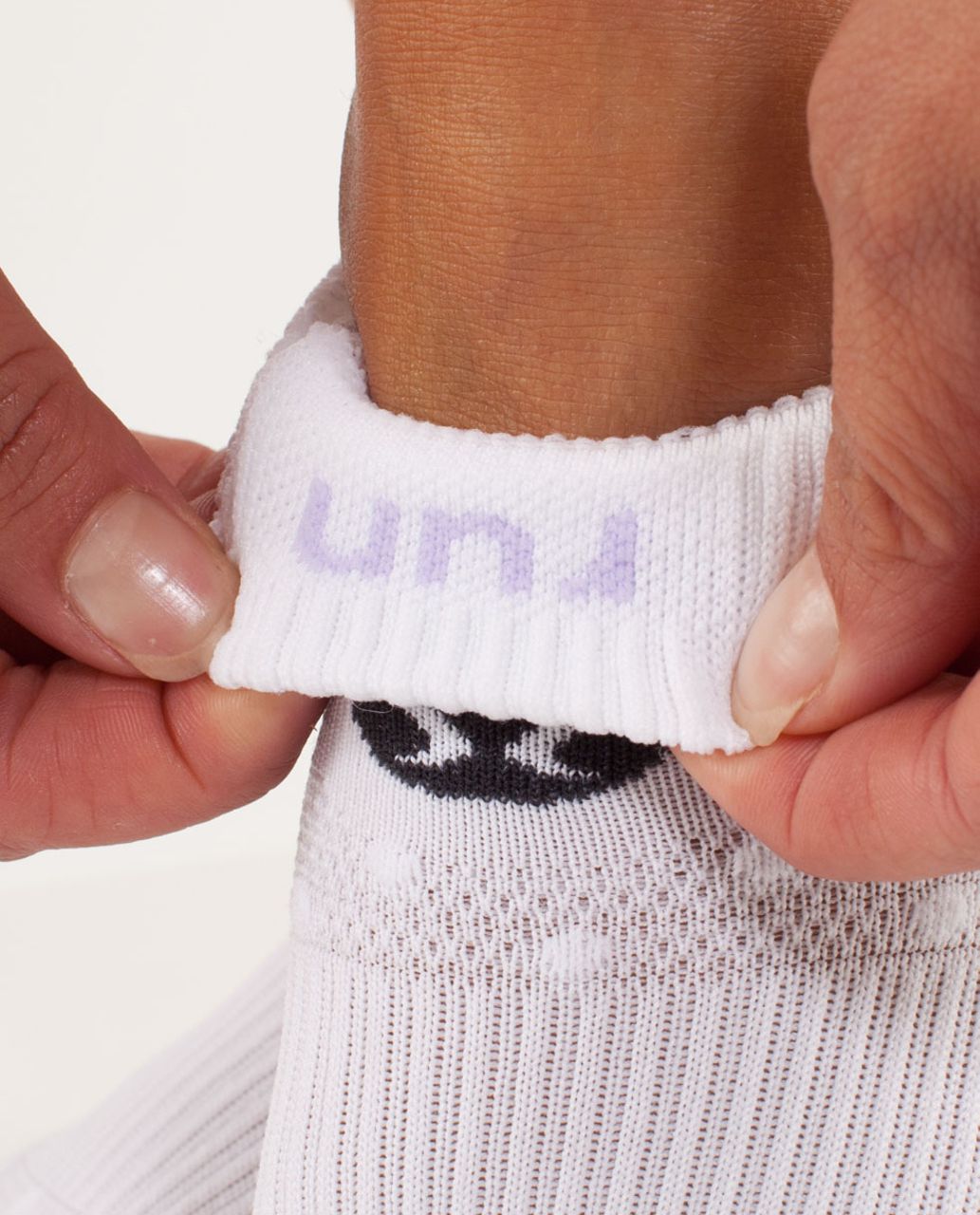 Lululemon Women's Ultimate Padded Run Sock - Lilac / White White High Noon Dot