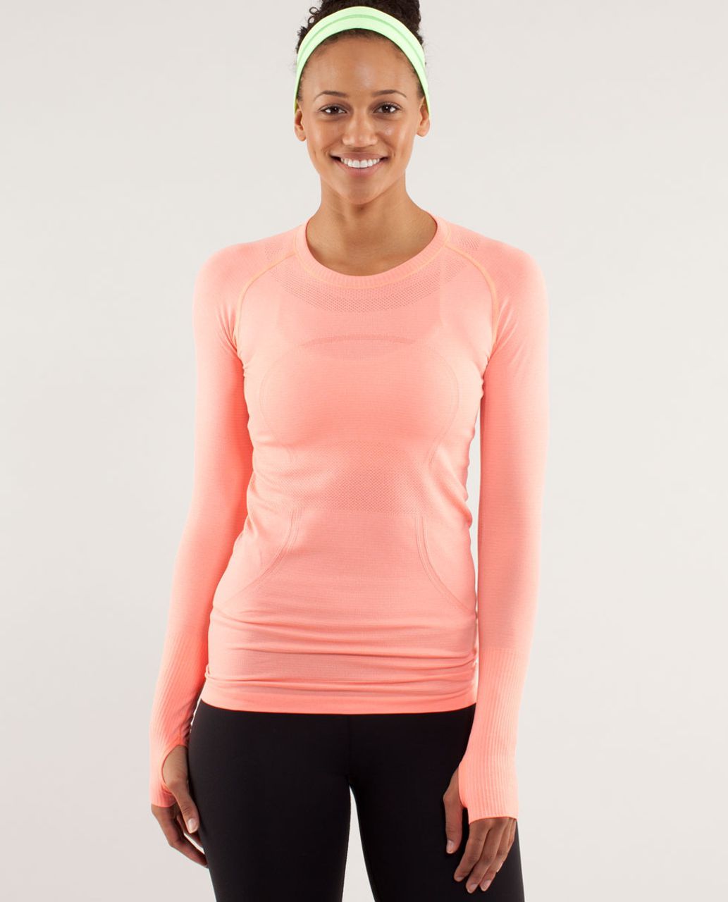 Lululemon Run:  Swiftly Tech Long Sleeve - Pop Orange