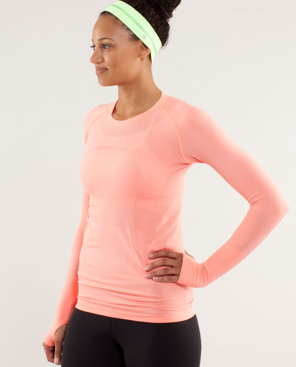 Lululemon Run:  Swiftly Tech Long Sleeve - Pop Orange