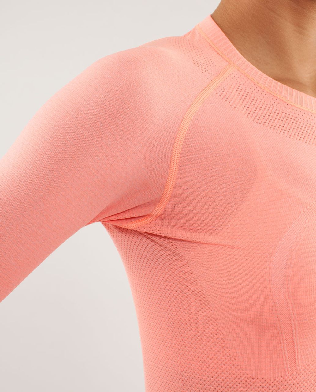 Lululemon Run:  Swiftly Tech Long Sleeve - Pop Orange