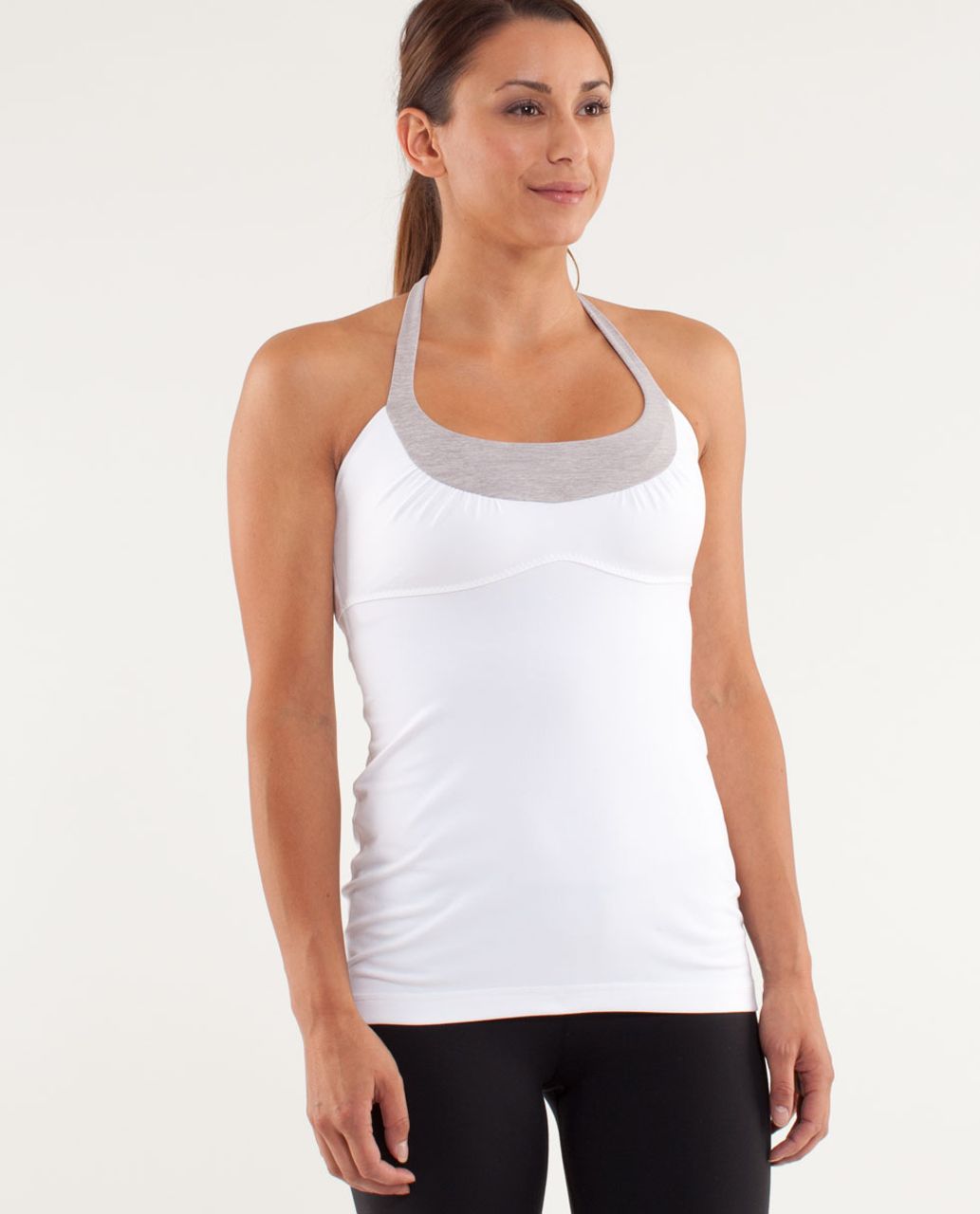 Lululemon Scoop Me Up Tank - White / Metallic Silver