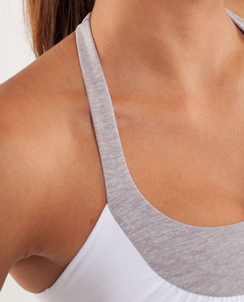 Lululemon Scoop Me Up Tank - White / Metallic Silver