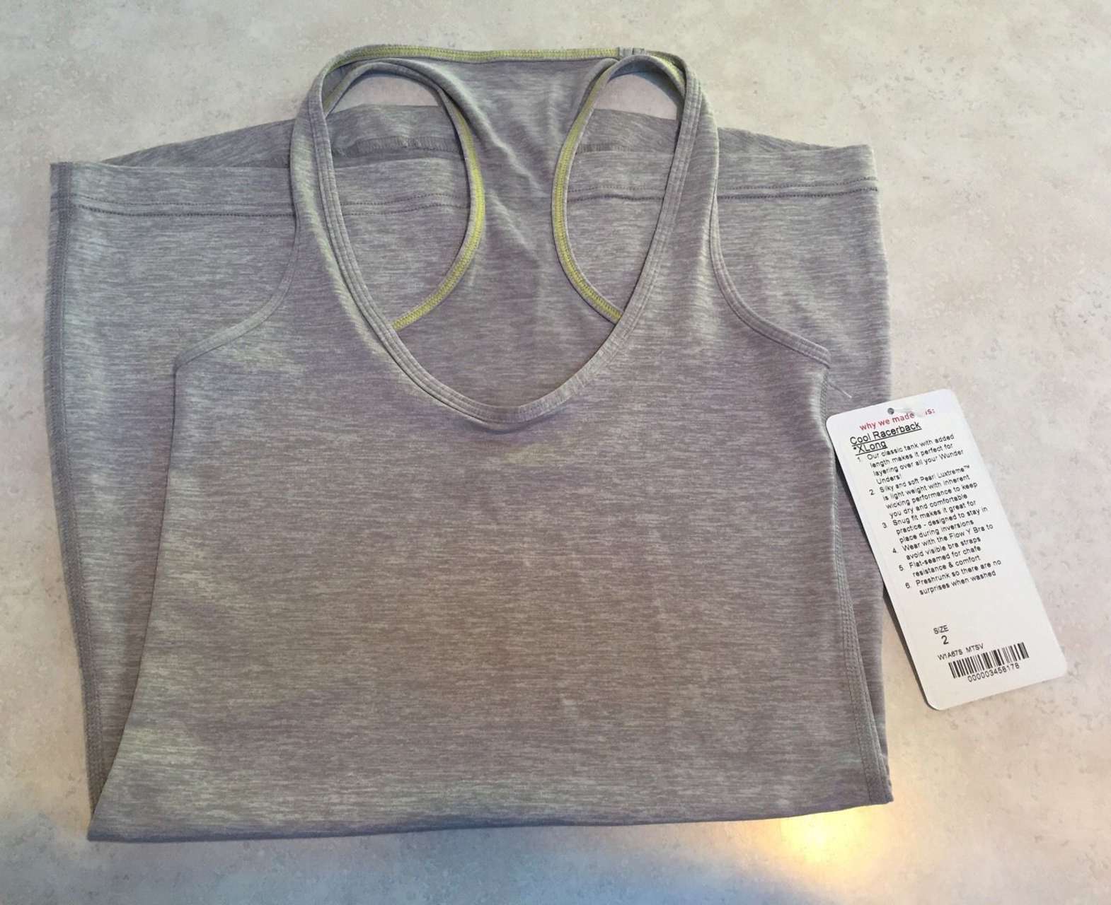 Lululemon Cool Racerback *Extra Long - Metallic Silver