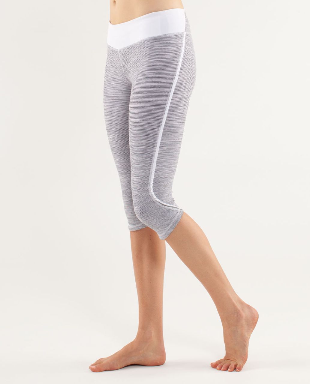 Lululemon Run:  Fast And Free Crop - Wee Are From Space White Combo / White / Metallic Silver