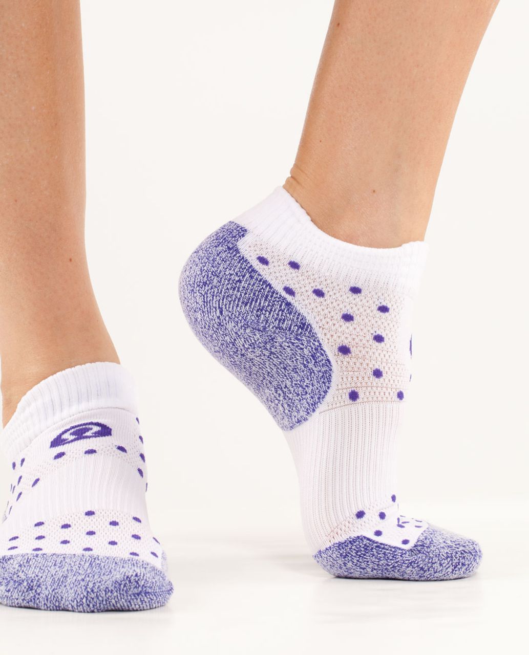 Lululemon Women's Ultimate Padded Run Sock - Bruised Berry / White Bruised Berry Highnoon Dot