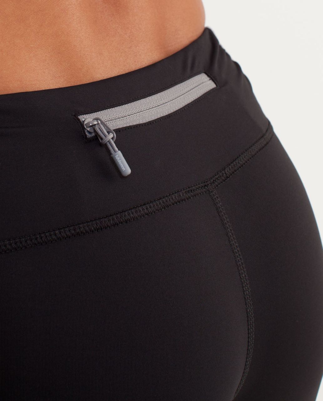 Lululemon Run: Fast And Free Crop - Black / Metallic Silver / Coal - lulu  fanatics