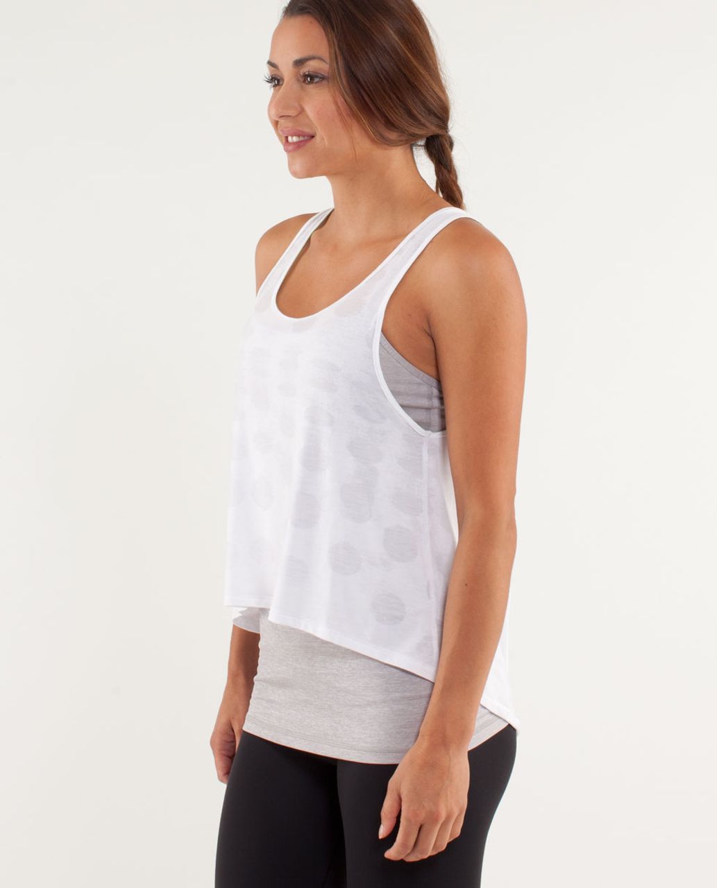 Lululemon Wandering Yogi Tank - Seaside Dot Burnout White