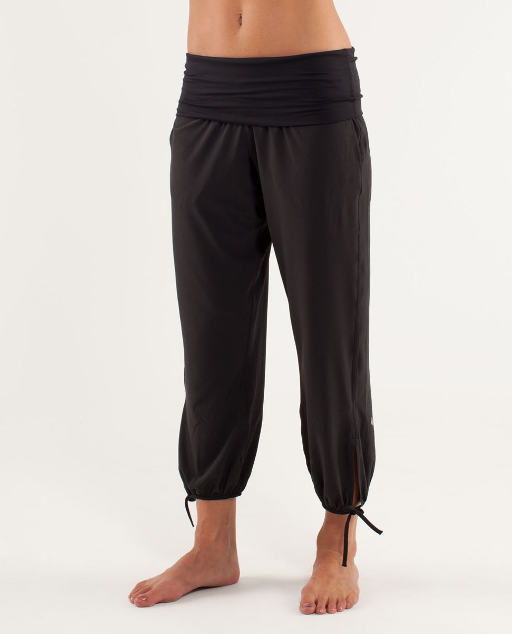 Lululemon Athletica Dream Om High Rise Wide Leg Crop Pants Est Size 8