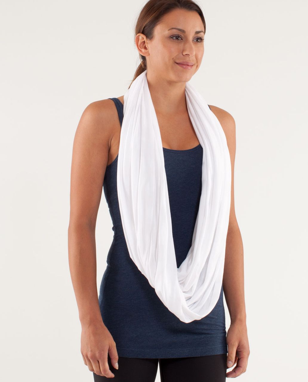 Lululemon Om Your Heart Out Scarf - Seaside Dot Burnout White