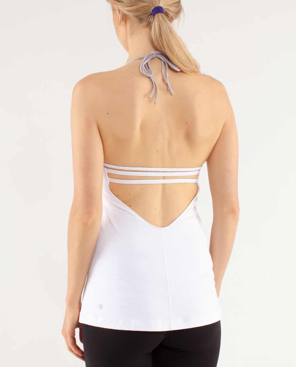 Lululemon Wandering Yogi Halter - White / Metallic Silver