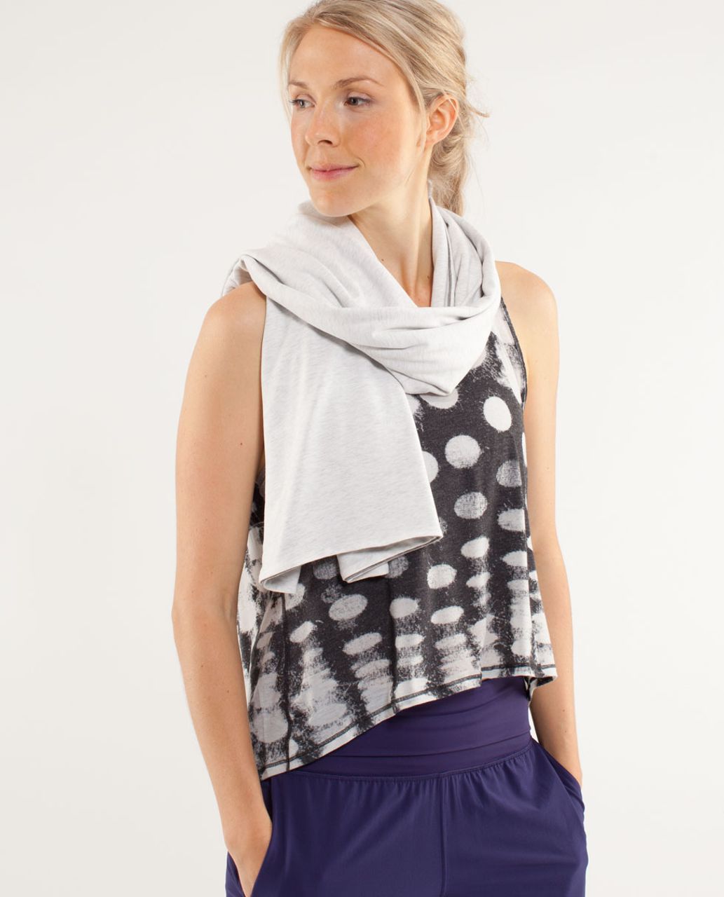 Lululemon Covers It All Dress - Heathered White / Heathered Fossil