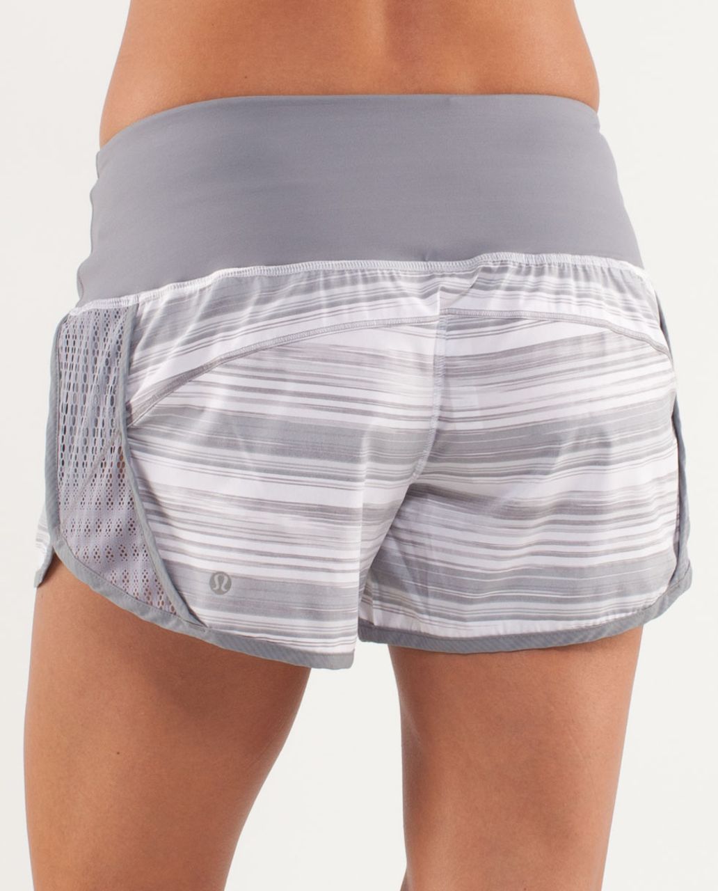 Lululemon Run: Sun Sprinter Short - Twisted Stripe Fossil / Fossil