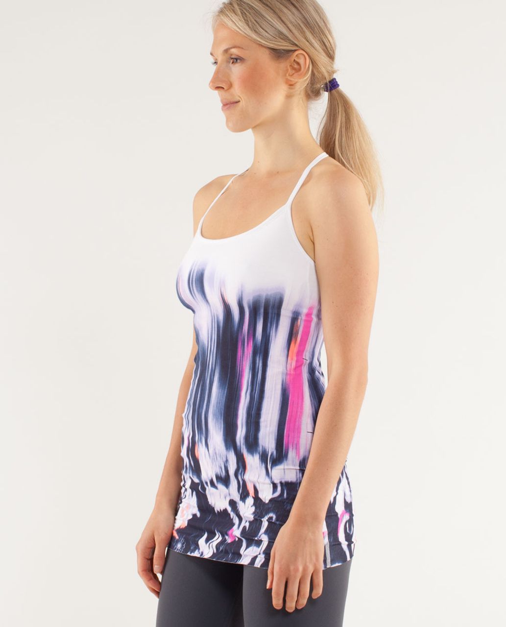 Lululemon Diversity Tank - Engineered Mirage Deep Indigo / White