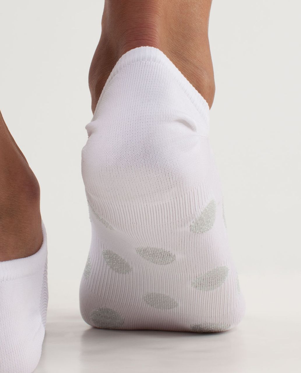 Lululemon Women's Featherweight Sock - White Kdk Dot / Fossil