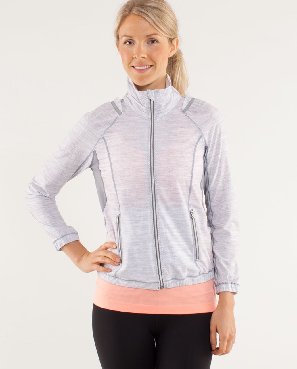 Lululemon Run:  Nada Jacket - Commuter Denim White / Fossil