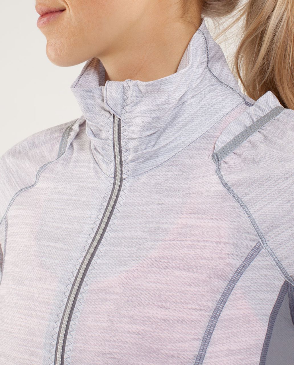 Lululemon Run:  Nada Jacket - Commuter Denim White / Fossil