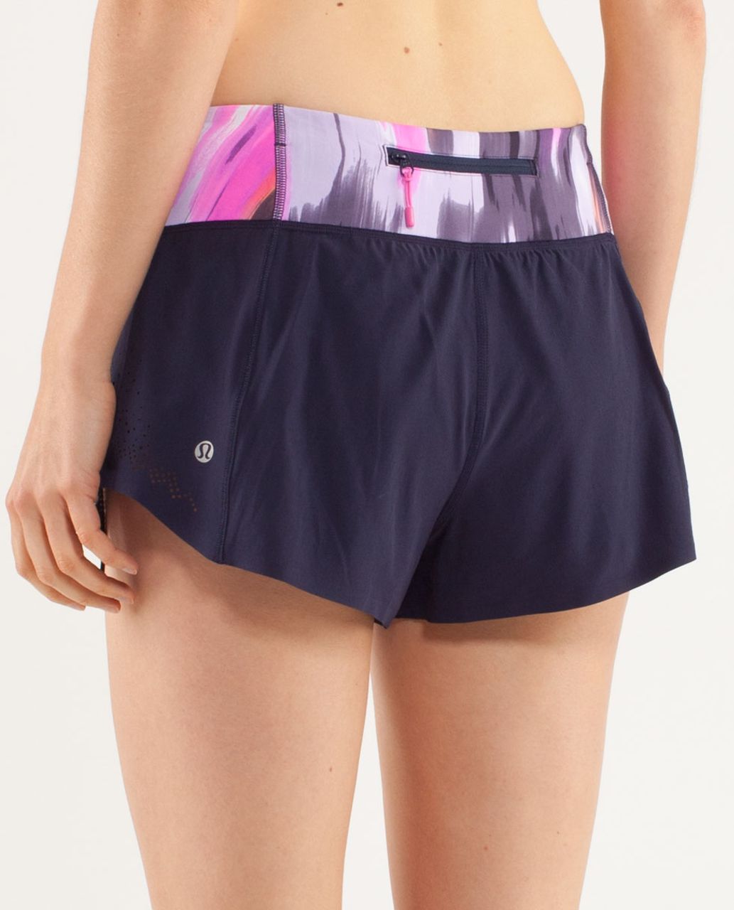 Lululemon Run:  Light As Air Short - Deep Indigo / Mirage Deep Indigo