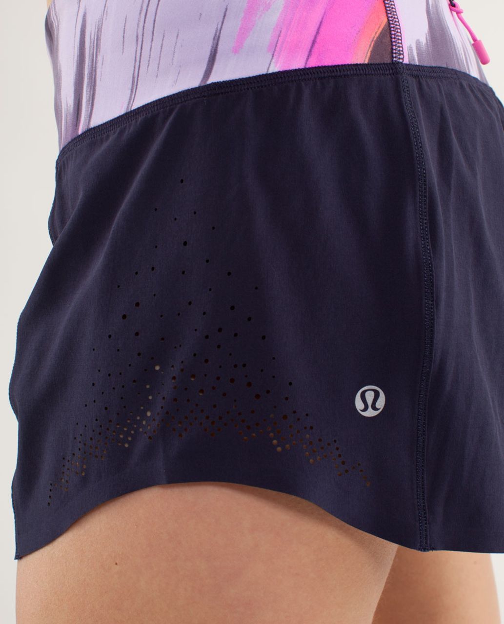 Lululemon Run:  Light As Air Short - Deep Indigo / Mirage Deep Indigo