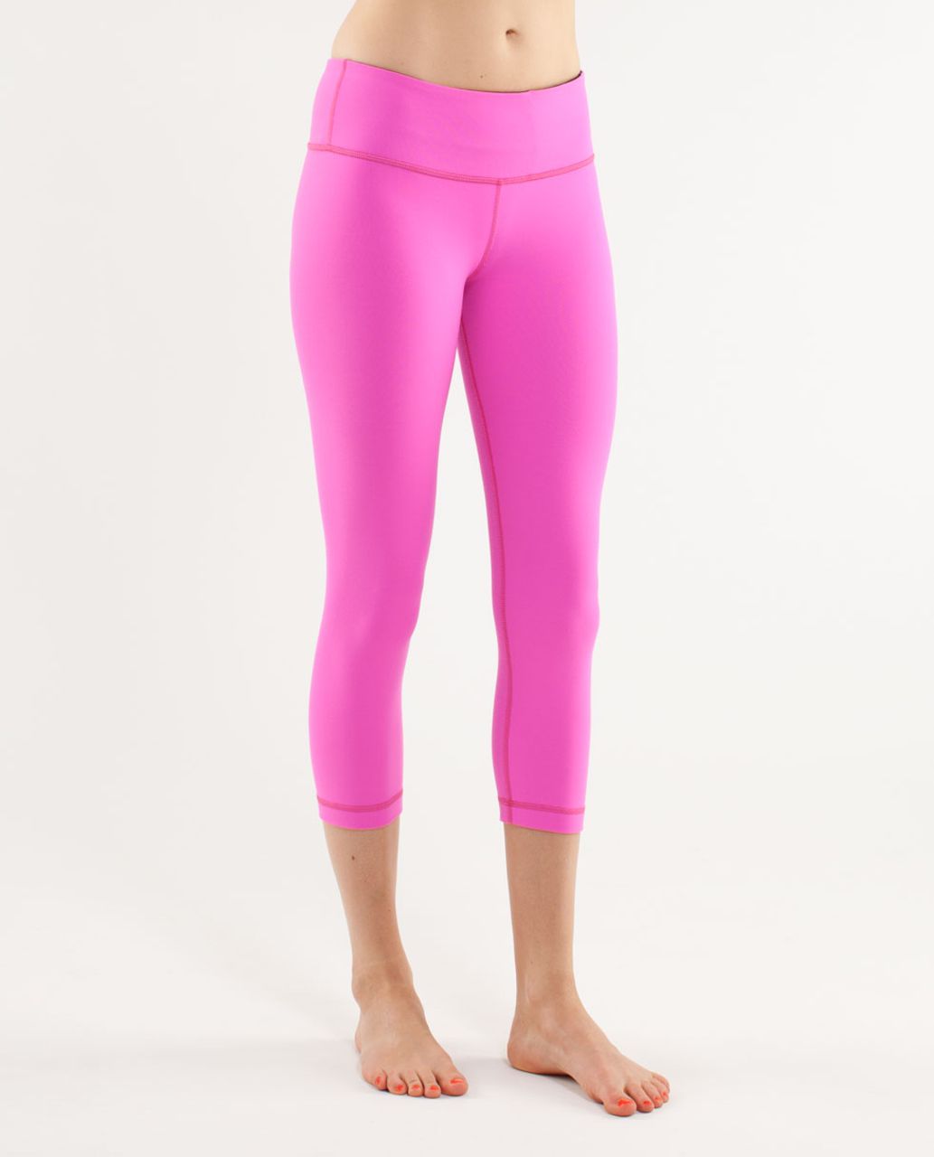 Lululemon Wunder Under Crop *Reversible - Pow Pink /  Black