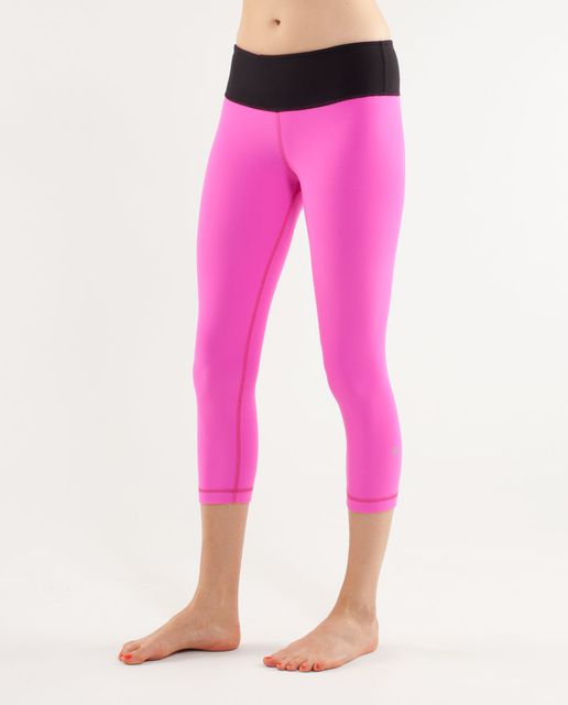 Lululemon Wunder Under Crop Sz 4 Ultraviolet Plum Magenta Bright Vivid  Purple