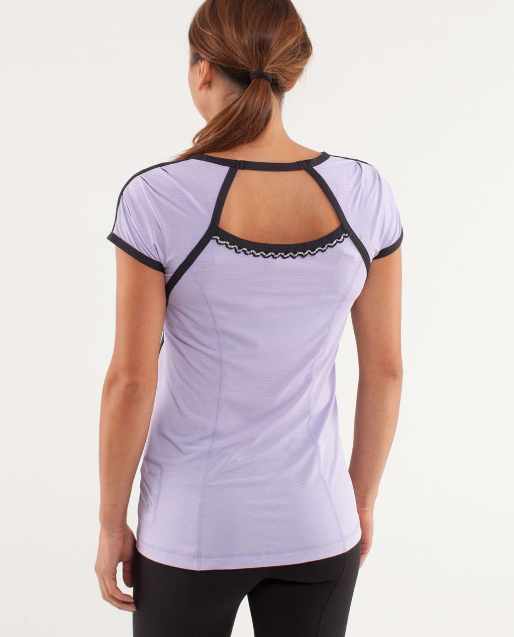 Lululemon Run:  Team Spirit Tech Short Sleeve - Lilac /  Deep Coal