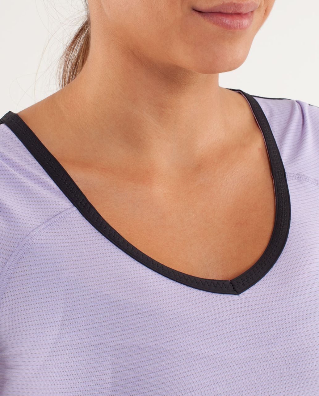 Lululemon Run:  Team Spirit Tech Short Sleeve - Lilac /  Deep Coal