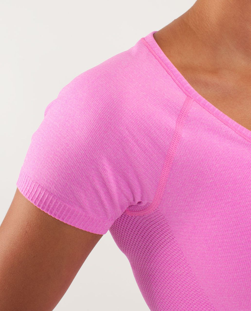 Lululemon Run:  Swiftly Tech V Neck - Pow Pink Light