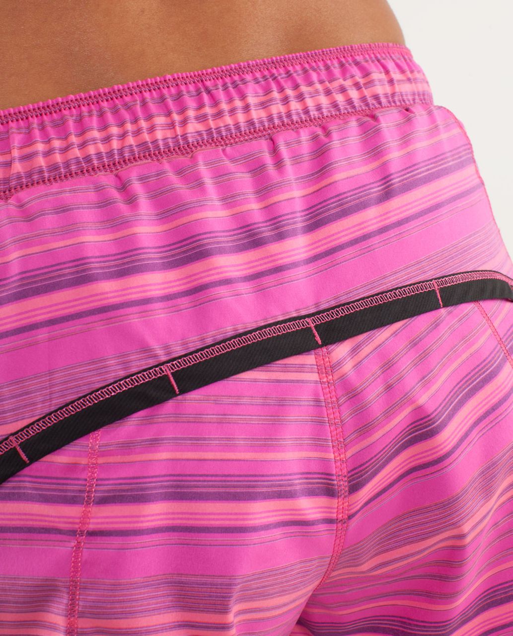 Lululemon Run:  Roll Down Short - Elevation Stripe Pow Pink