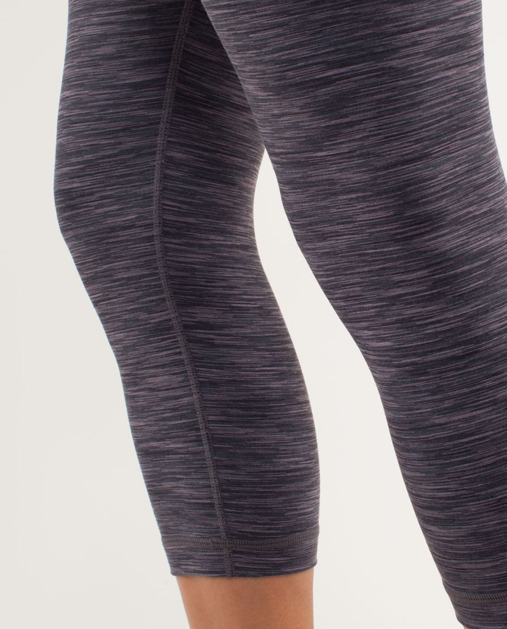 Lululemon Wunder Under Crop - Space Dye Black / Coal / Magnum / Black / Black