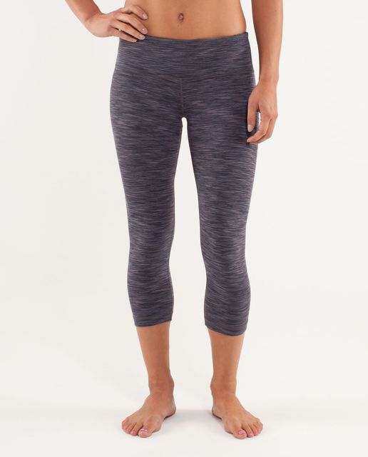 Lululemon Wunder Under Crop *Ribbed 23 - Black - lulu fanatics